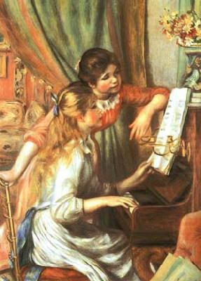 Pierre-Auguste Renoir Two Girls at the Piano oil painting picture
